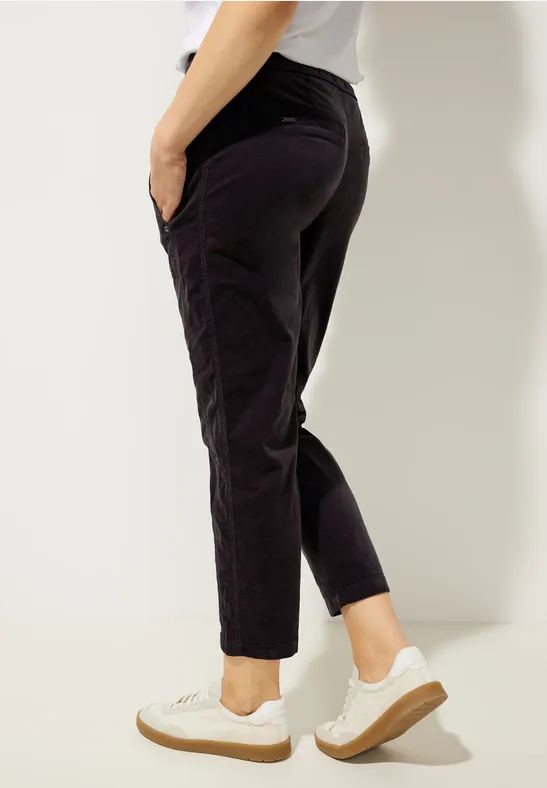 Loose Fit Cordhose dark pure grey