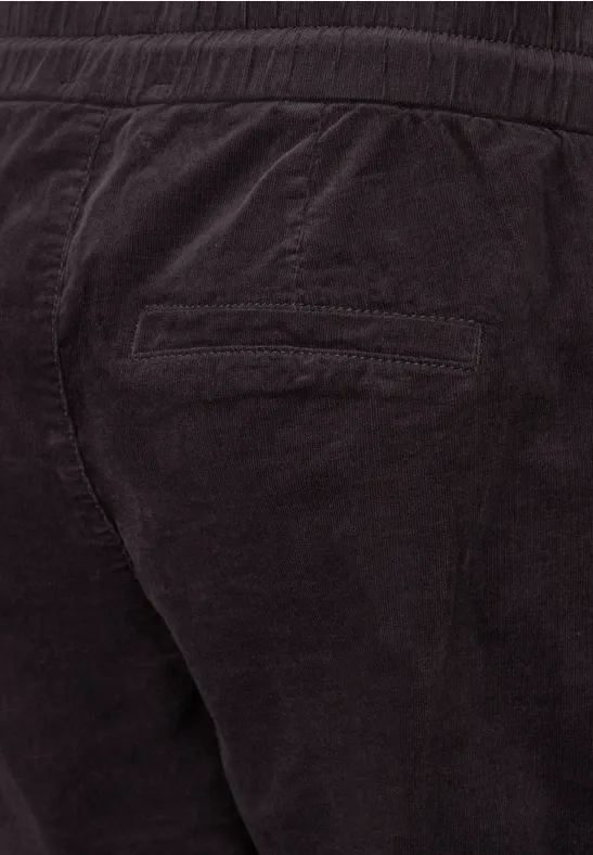Loose Fit Cordhose dark pure grey