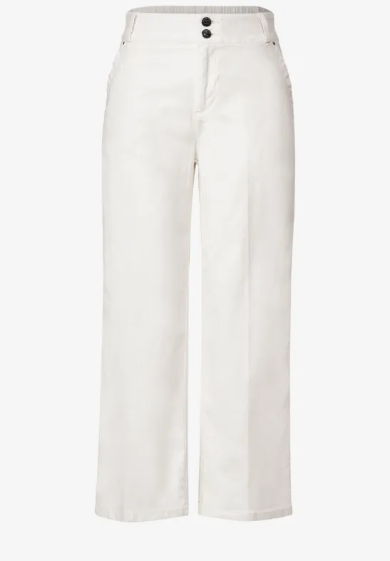 Casual Fit Babycord Hose cream white