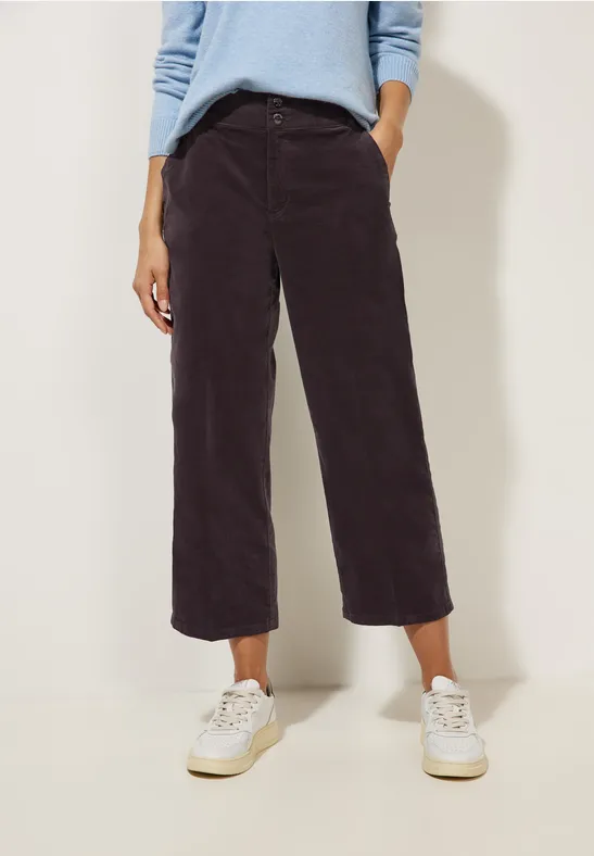 Casual Fit Babycord Hose dark pure grey