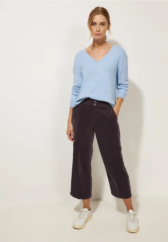 Casual Fit Babycord Hose dark pure grey