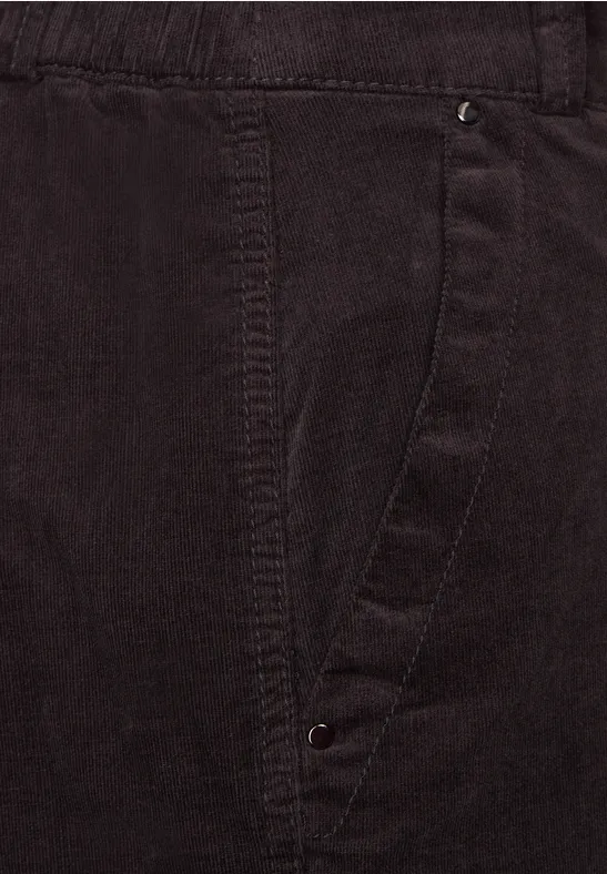 Casual Fit Babycord Hose dark pure grey