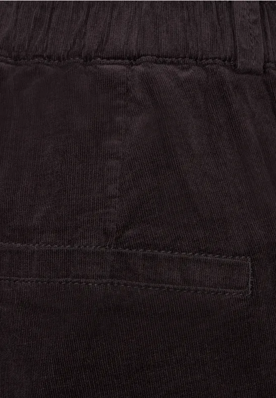 Casual Fit Babycord Hose dark pure grey
