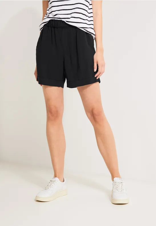 Loose Fit Paperbag Shorts Black