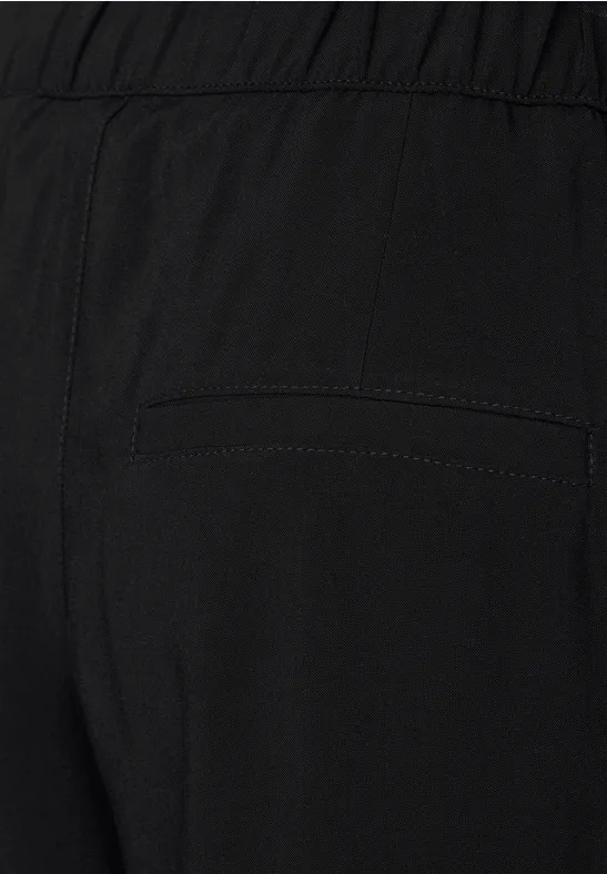 Loose Fit Paperbag Shorts Black