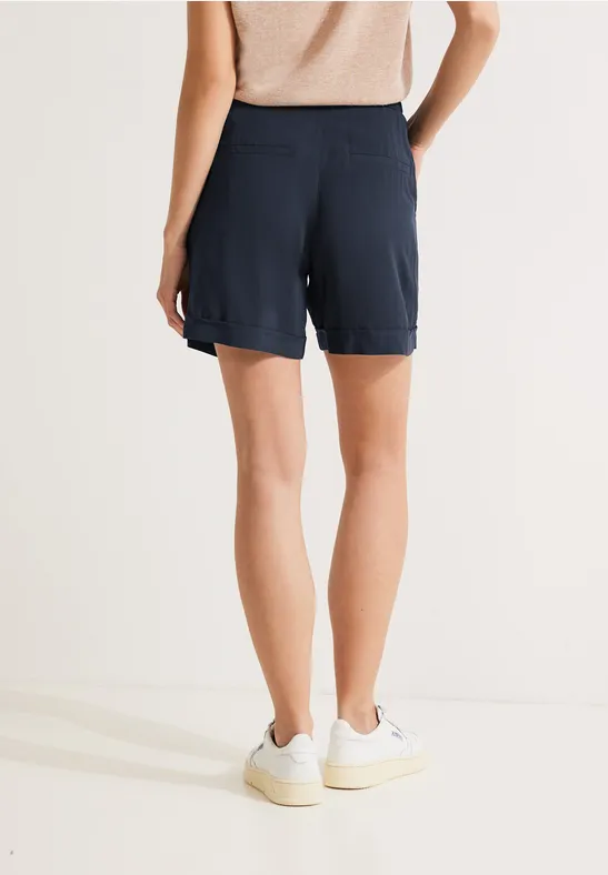 Loose Fit Paperbag Shorts deep blue