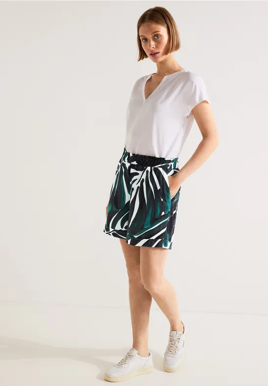 Paperbag Viskose Shorts lagoon green