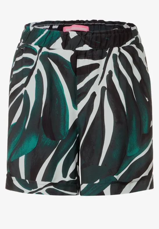 Paperbag Viskose Shorts lagoon green