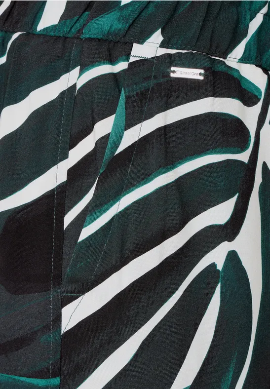 Paperbag Viskose Shorts lagoon green