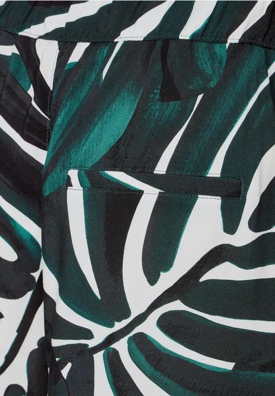 Paperbag Viskose Shorts lagoon green