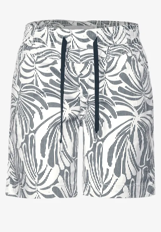 Loose Fit Bermuda mit Print cool vintage green