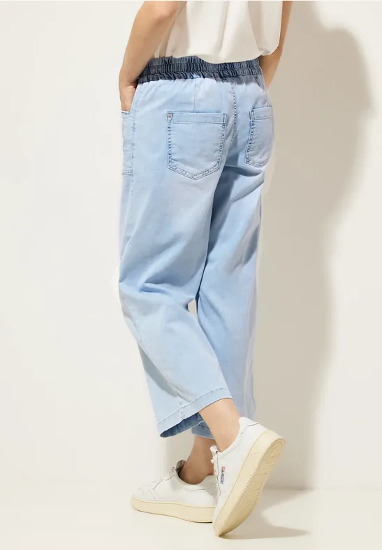 Loose Fit Culotte Jeans light blue soft bleached