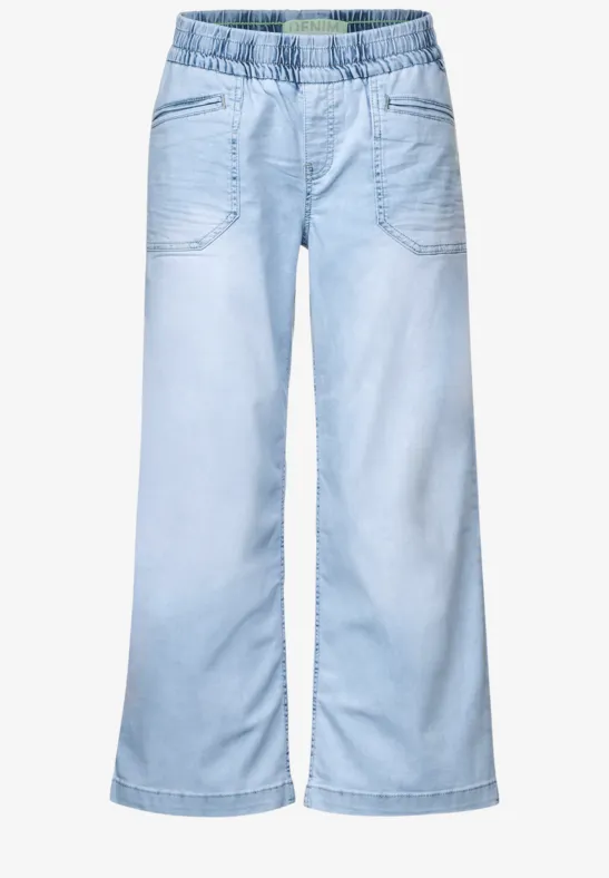 Loose Fit Culotte Jeans light blue soft bleached