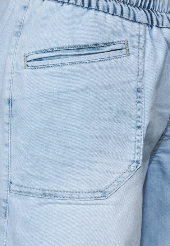 Loose Fit Culotte Jeans light blue soft bleached