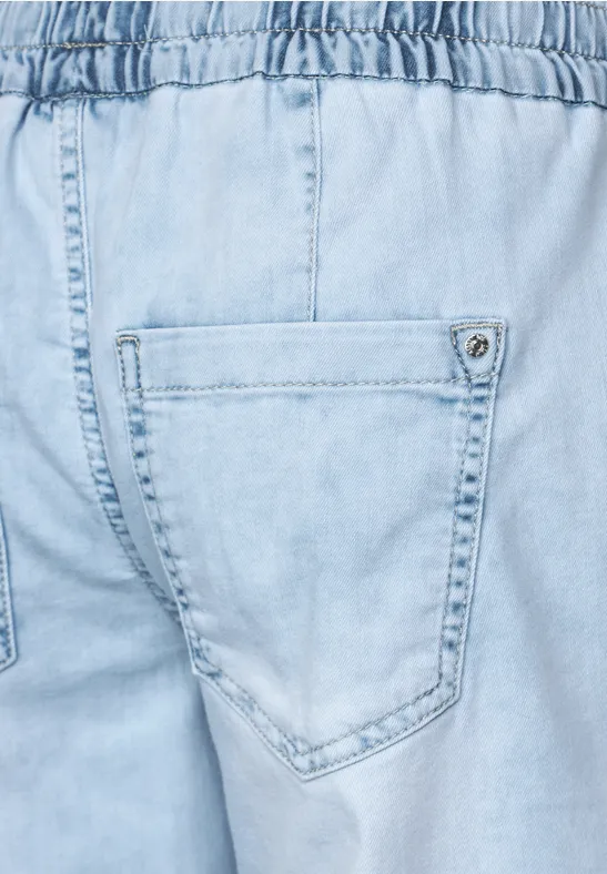 Loose Fit Culotte Jeans light blue soft bleached