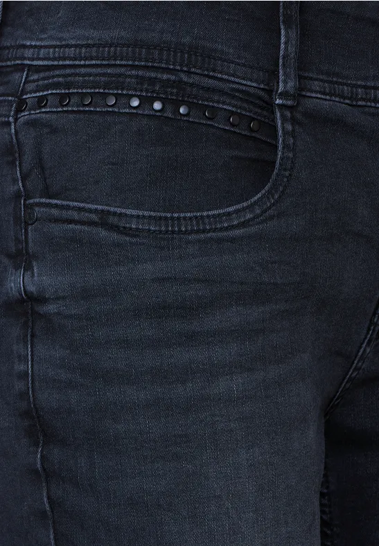 Casual Fit Jeans authentic black net wash