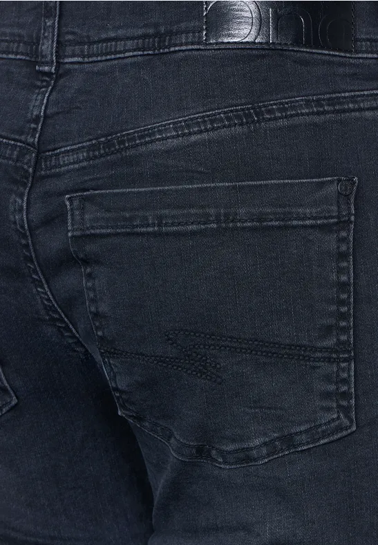 Casual Fit Jeans authentic black net wash