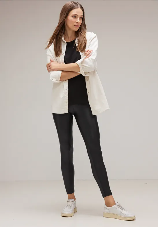 Leggings mit Coating Black