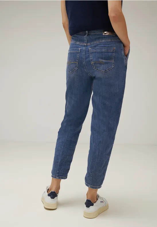Loose Fit Balloon Jeans indigo netwash