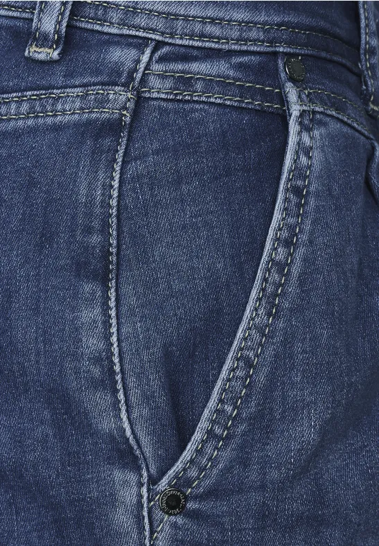 Loose Fit Balloon Jeans indigo netwash