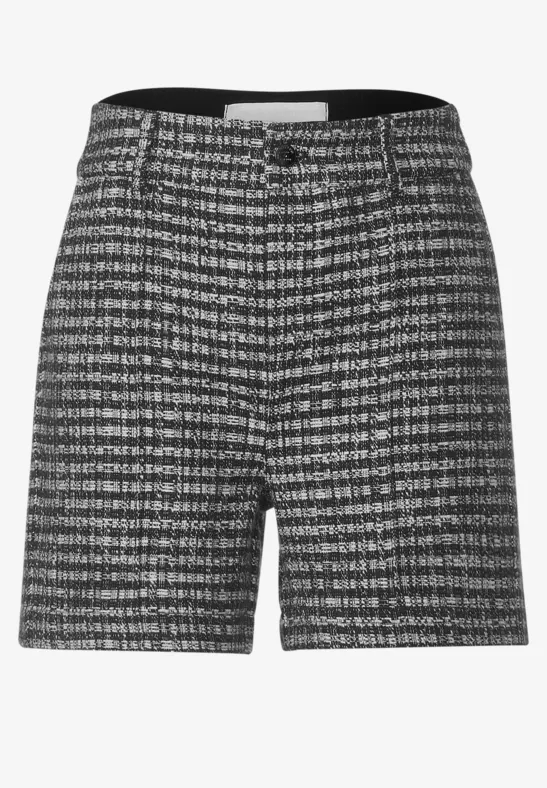 Bouclé Bermudashorts Black