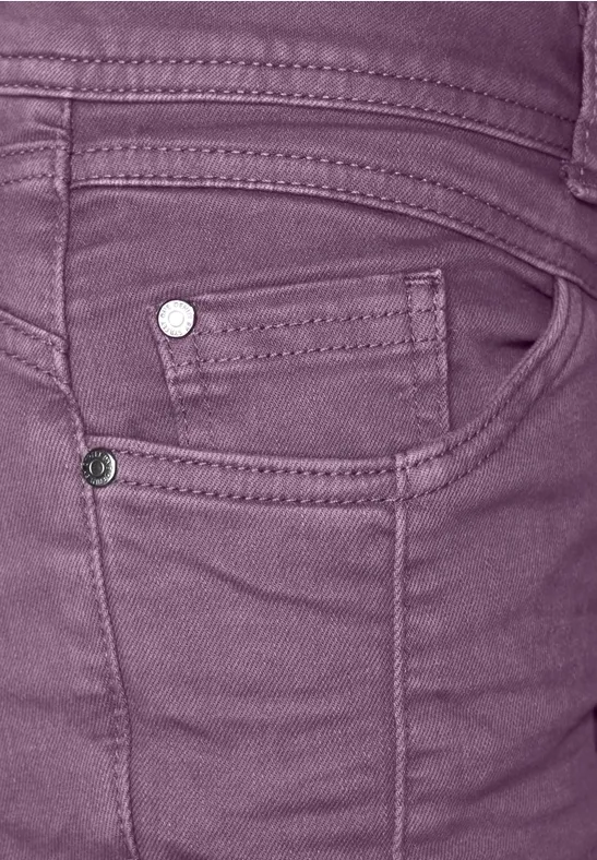 Farbige Casual Fit Jeans dark dull lilac washed