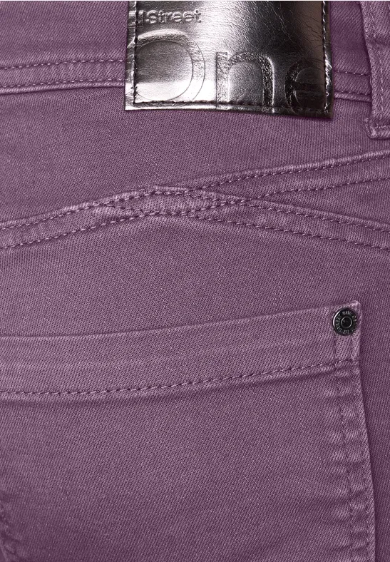 Farbige Casual Fit Jeans dark dull lilac washed