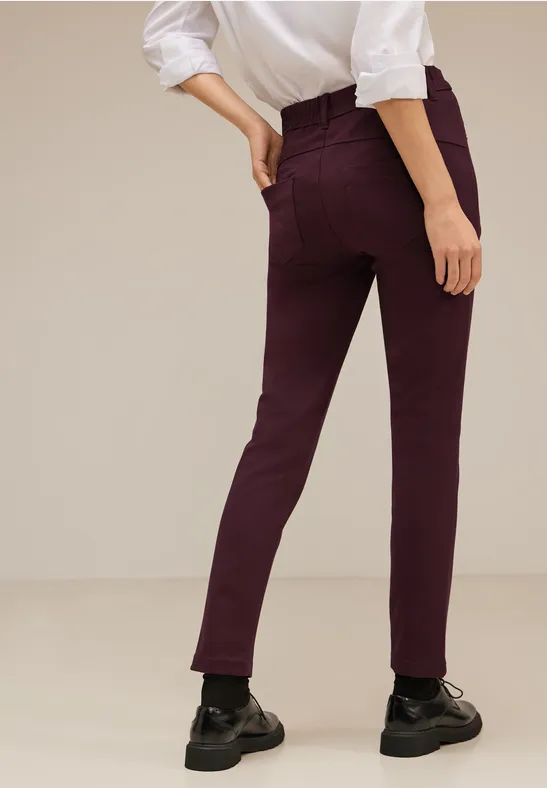 Pantalon coupe slim plummy wine