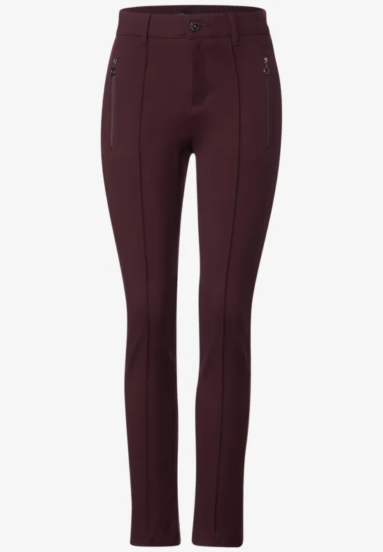 Pantalon coupe slim plummy wine