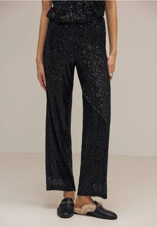 Pailletten Hose Black