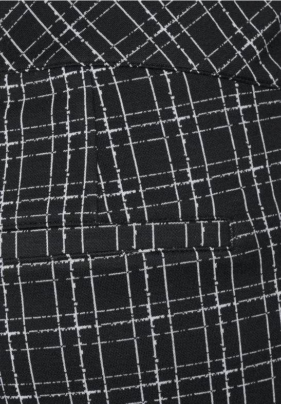 Karierte Loose Fit Hose Black