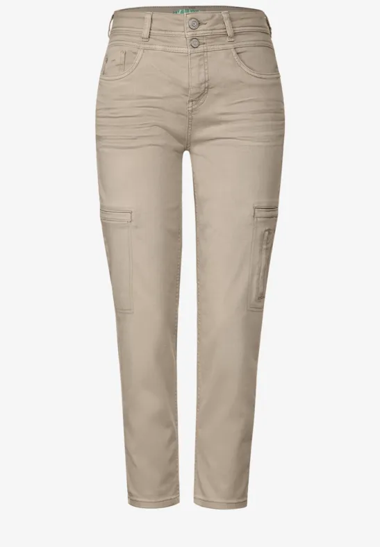 Jean cargo coupe classique light sand washed