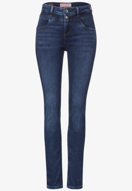 Casual Fit indigo Jeans mid indigo random wash
