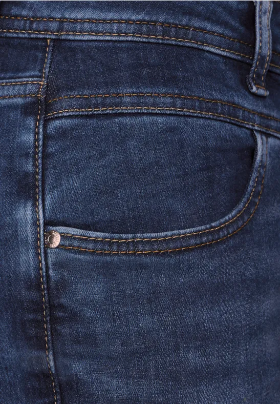 Casual Fit indigo Jeans mid indigo random wash