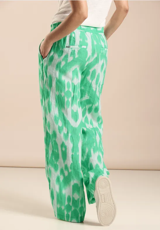 Pantalon taille haute soft grass green