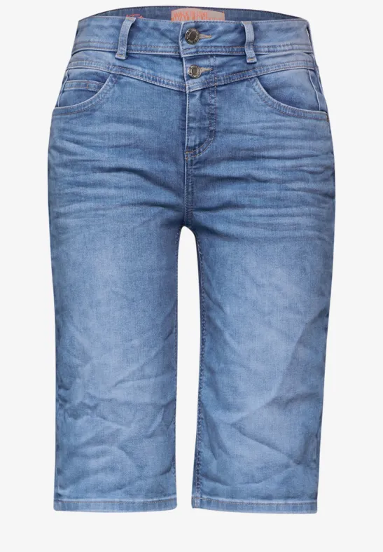 Bermuda en jean light blue random wash