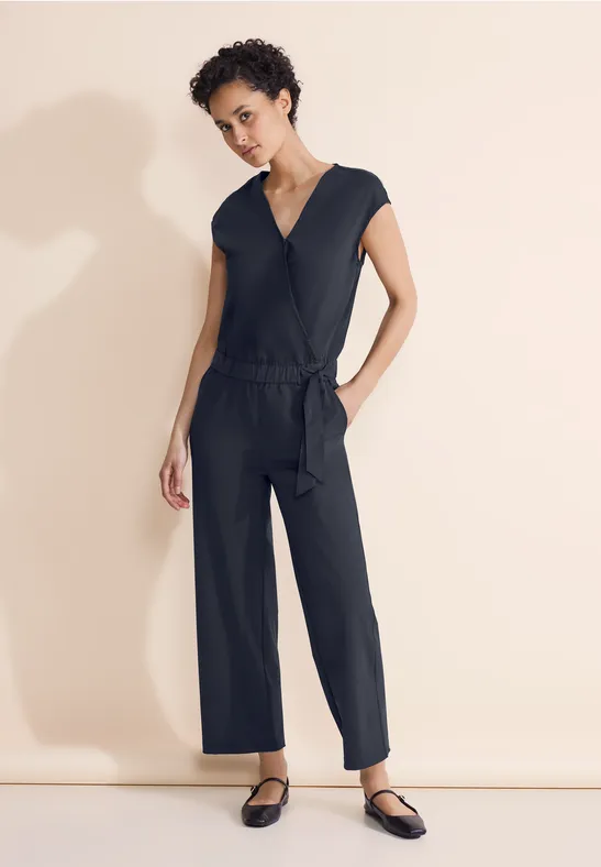 Jersey jumpsuit deep blue