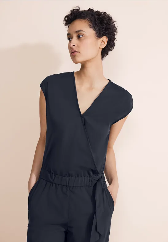 Jersey jumpsuit deep blue