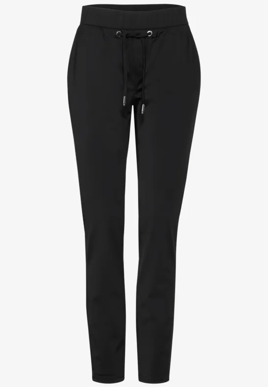 Pantalon de voyage coupe ample Black
