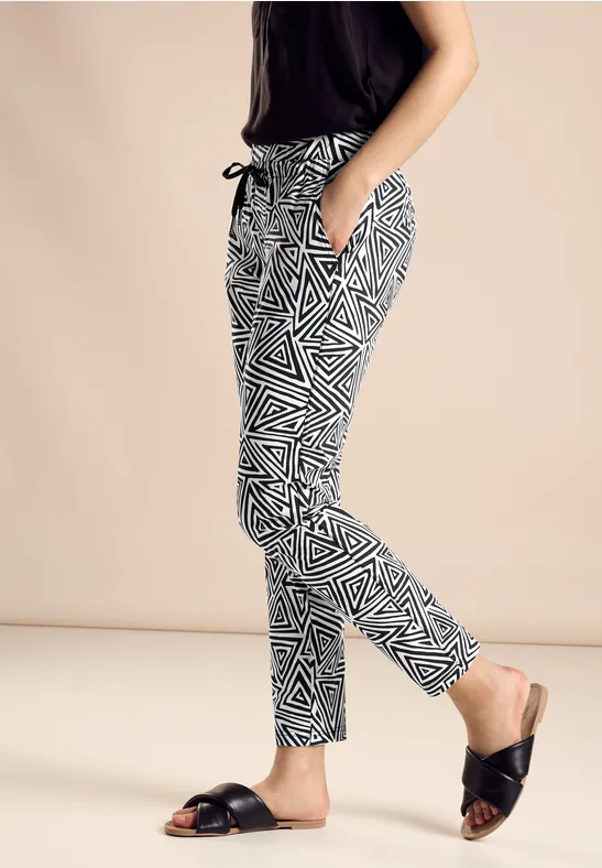 Pantalon de voyage avec imprimé Black