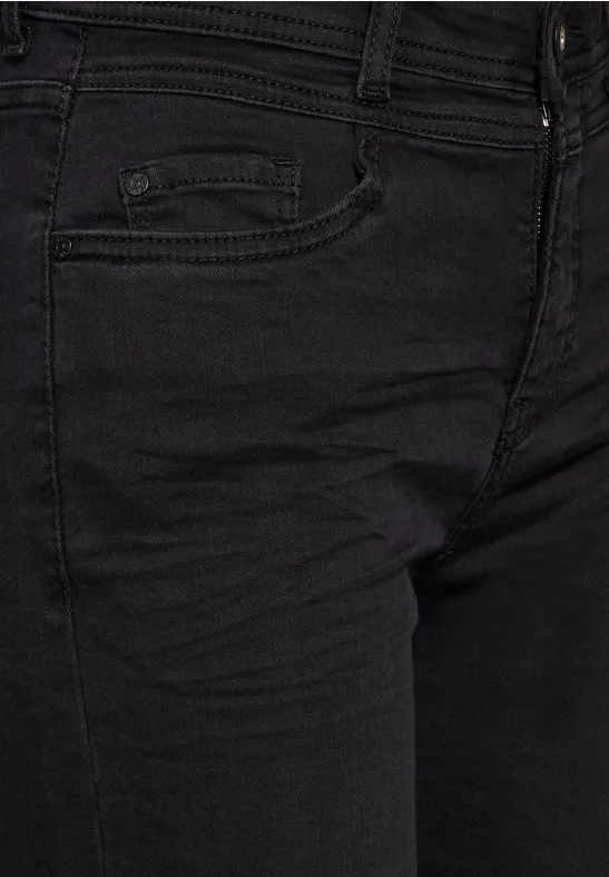 Straight Leg Jeans deep black wash