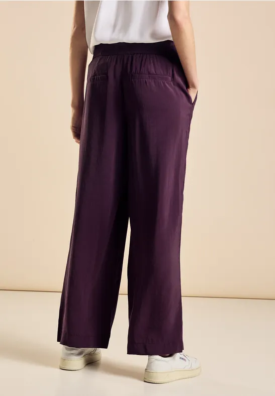 Wide Leg Hose dark berry purple