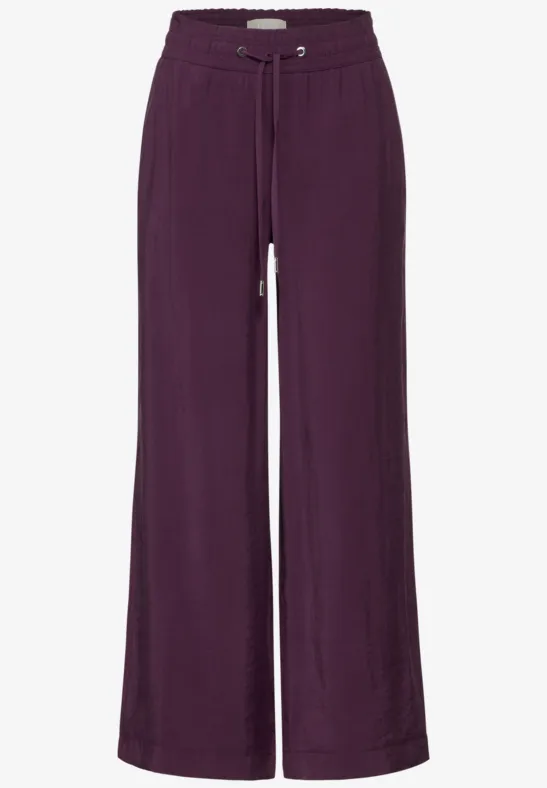 Wide Leg Hose dark berry purple