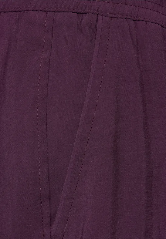 Wide Leg Hose dark berry purple