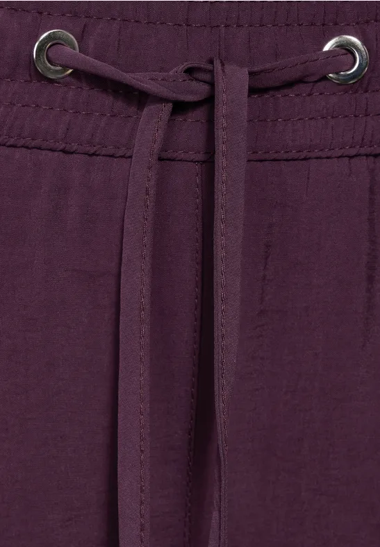 Wide Leg Hose dark berry purple
