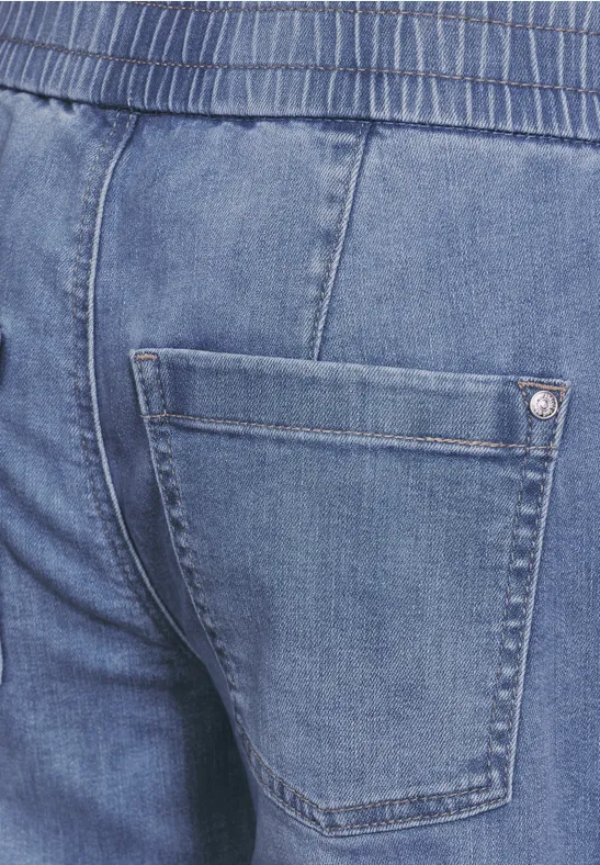 Jeans Culotte light blue soft wash