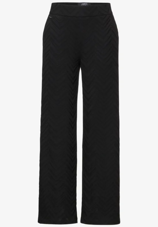 Jacquard Hose im Casual Fit Black