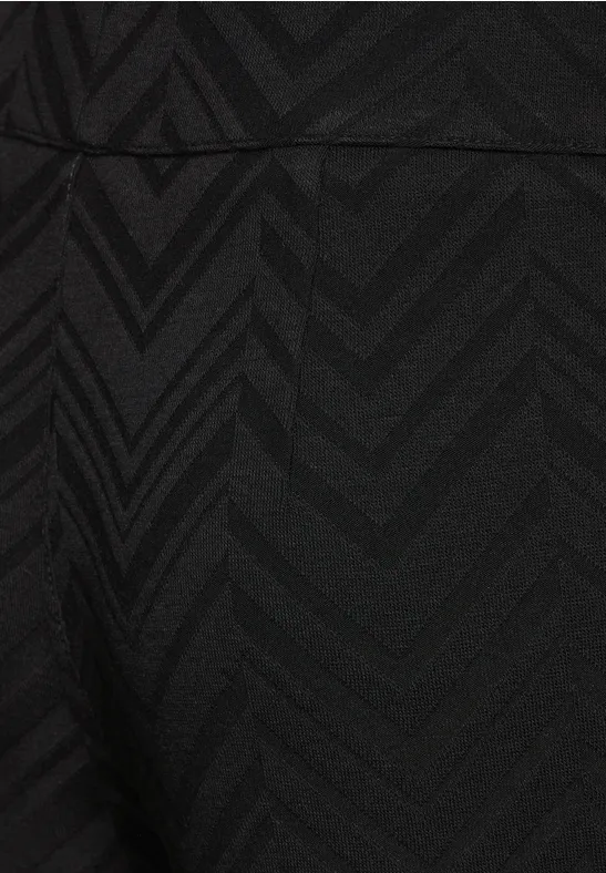 Jacquard Hose im Casual Fit Black