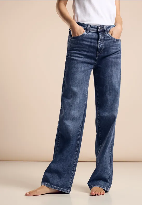 Jeans im Loose Fit Dark blue washed