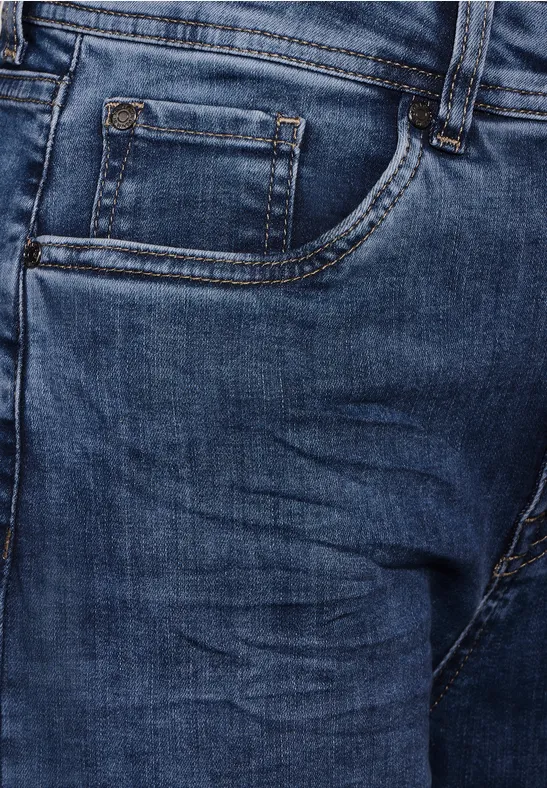 Jeans im Loose Fit Dark blue washed